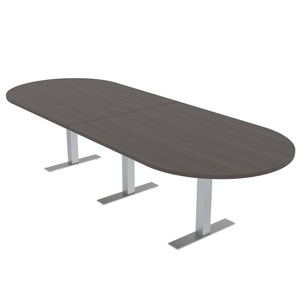 45 in W, 144 in L, 29 in H, Engineered Wood Top, Grey